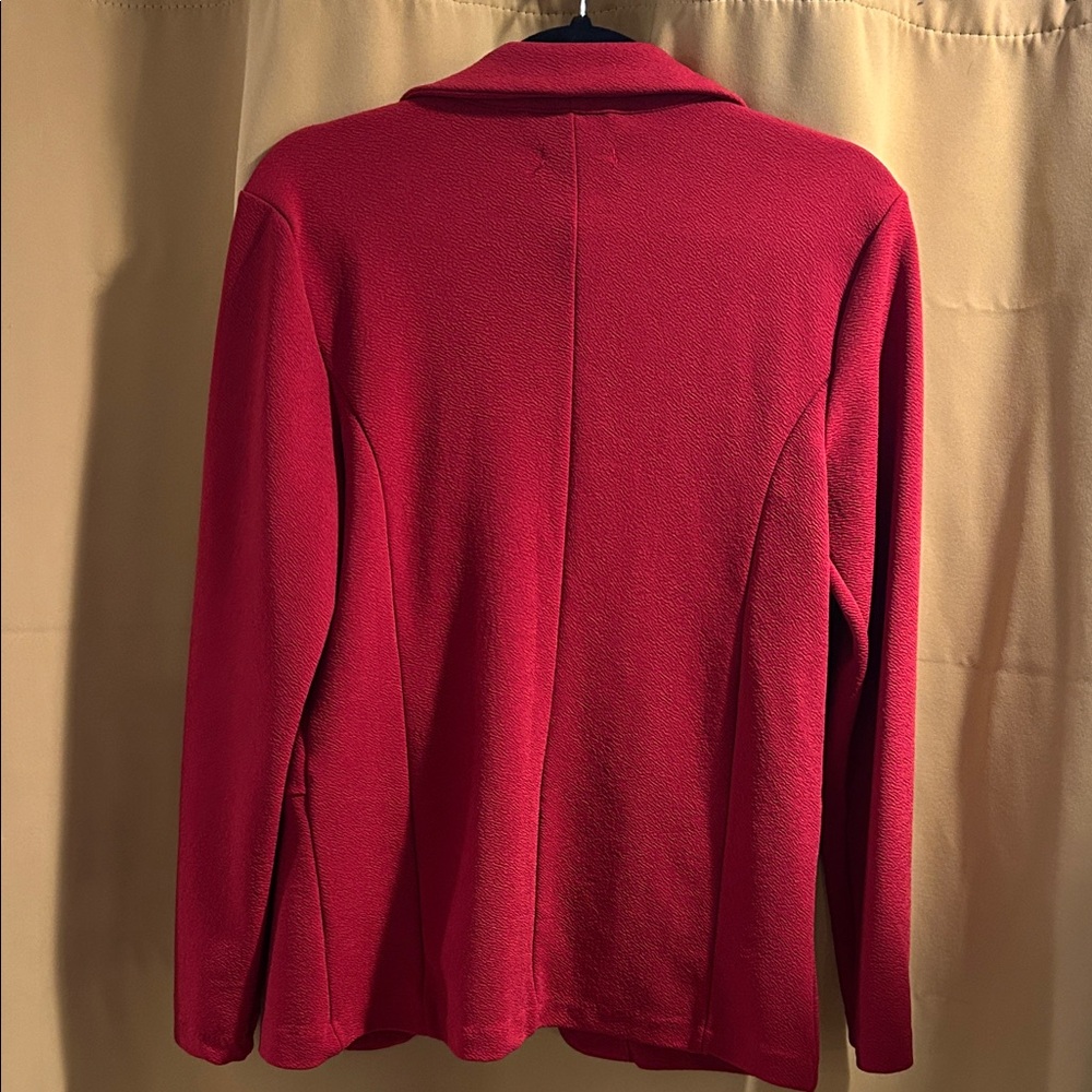 Maurices Dark Red Open-Front Blazer Jacket - Picture 4 of 4